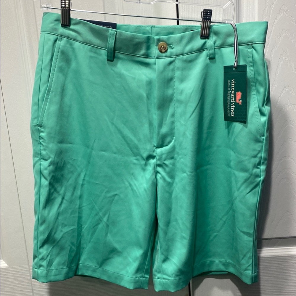 Vineyard Vines Green Bermuda Shorts Performance Fabric